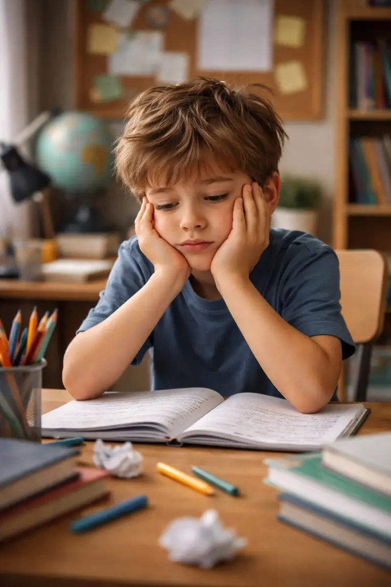 niño desmotivado estudios